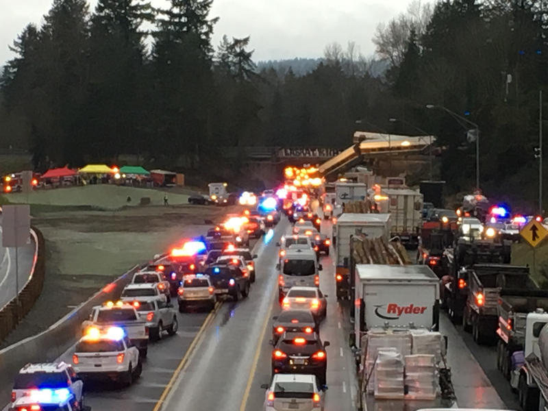 Amtrak train derails onto Interstate 5, December 18, 2017