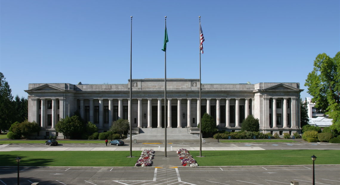 The Temple of Justice at the Washington State Capitol in Olympia, Washington.