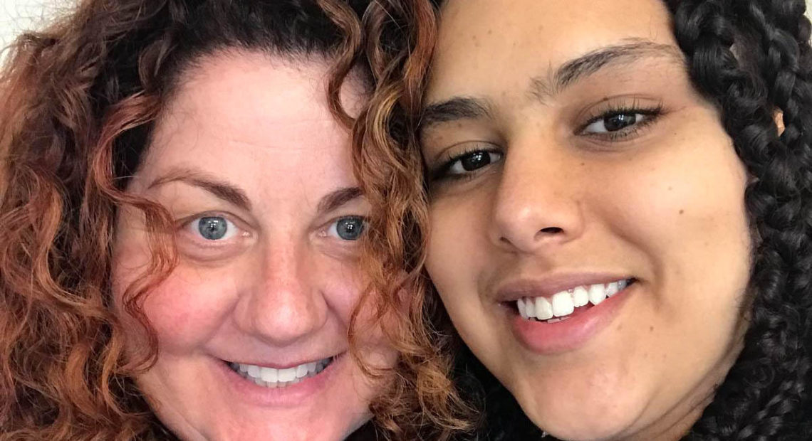 Regina Ibrahim and her daughter Nadja take a selfie together during a recent visit at Western State Hospital CREDIT: REGINA IBRAHIM