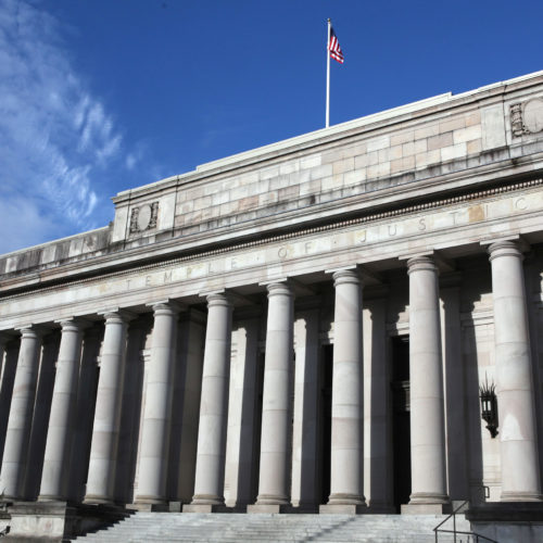 Washington State Supreme Court building in Olympia. CREDIT: TONY OVERMAN