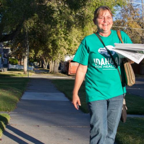 Amy Pratt personally collected more than 1,000 signatures to help get Proposition 2 on the ballot. It's the first time she's been politically active and she has no plans of stopping. CREDIT: JAMES DAWSON / BSPR