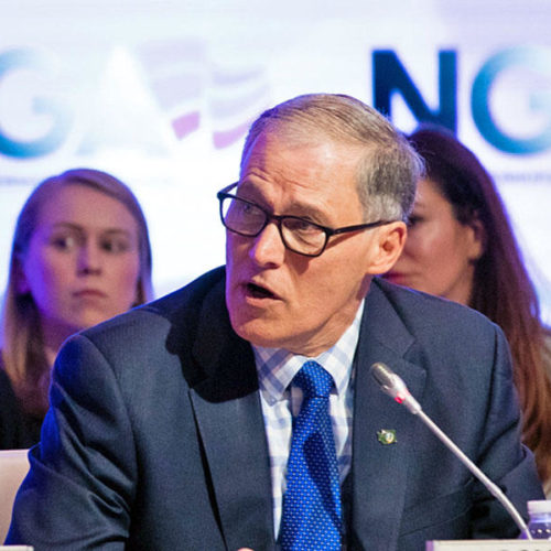 Washington Gov. Jay Inslee has reported raising $112,000 for a federal PAC that will allow him to explore running for president. CREDIT: OFFICE OF GOV. JAY INSLEE