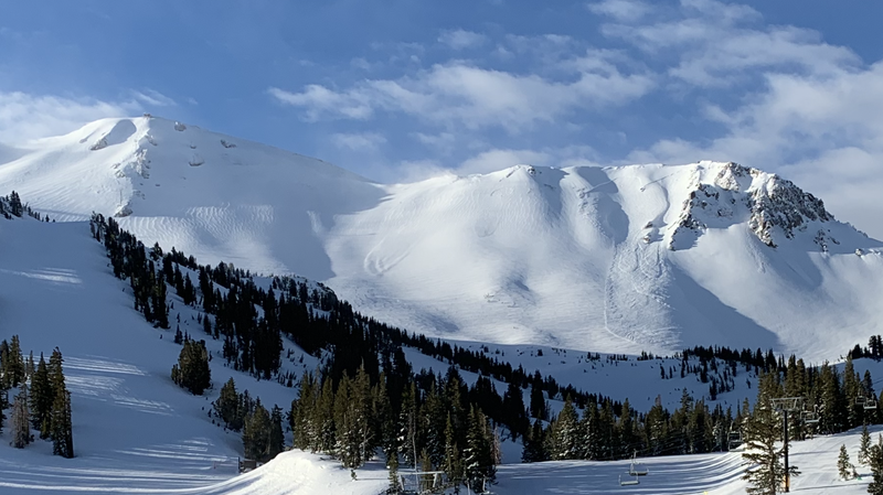 Like most American ski areas, Mammoth Mountain Ski Area operates on U.S. Forest Service land thanks to a federal lease. Shrinking federal budgets to maintain recreational access to public lands mean locals have to be creative to keep trails open and safe. CREDIT: Kirk Siegler/NPR