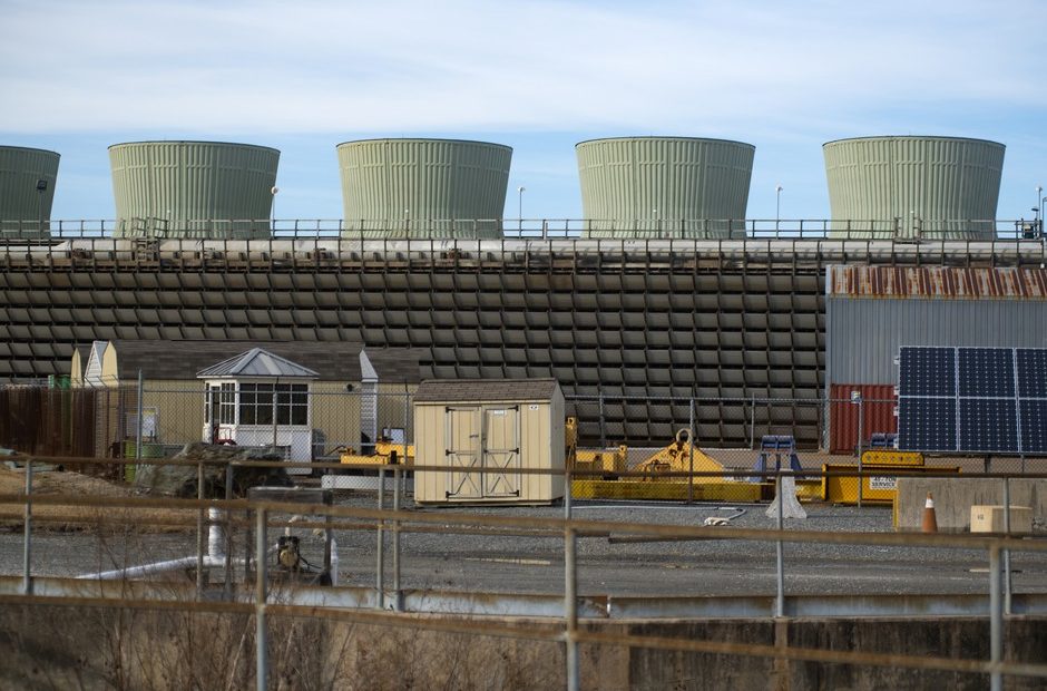 Peach Bottom Atomic Power Station in Pennsylvania is one of 80 sites around the country where some 80,000 metric tons of nuclear waste is stored. CREDIT: Olivia Sun/NPR