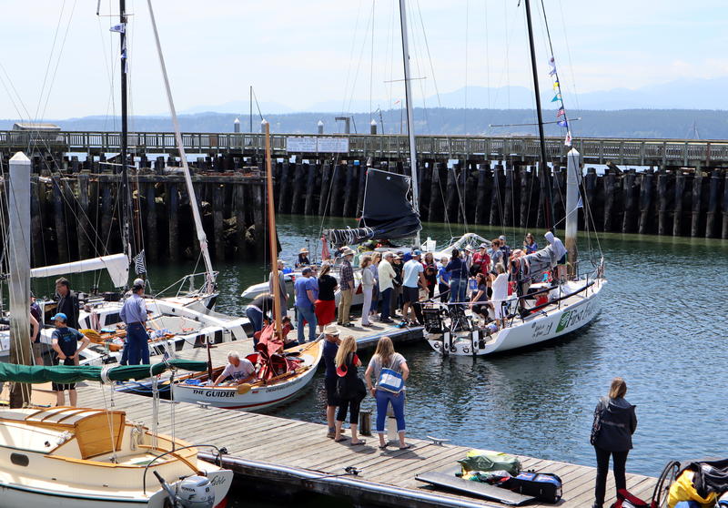 Supporters of Team Sail Like A Girl held a dockside blessing ceremony in Port Townsend Sunday for the defending champions before racing started Monday.