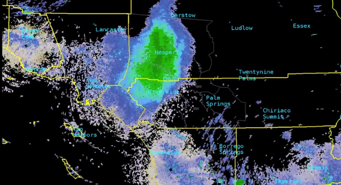 A huge blob that appeared on the National Weather Service's radar wasn't a rain cloud, but a massive swarm of ladybugs over San Bernardino County in Southern California. AP