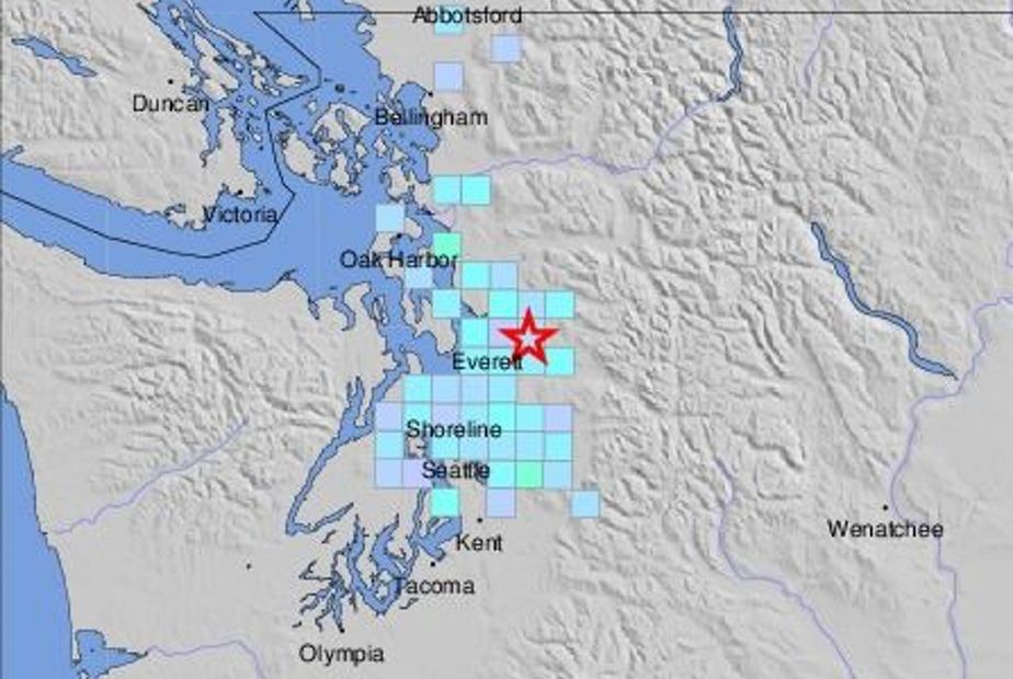 A screenshot from the USGS Earthquake Hazards website shows reports of shaking from a quake that struck at 2:51 a.m. Friday, July 12, 2019. CREDIT: USGS