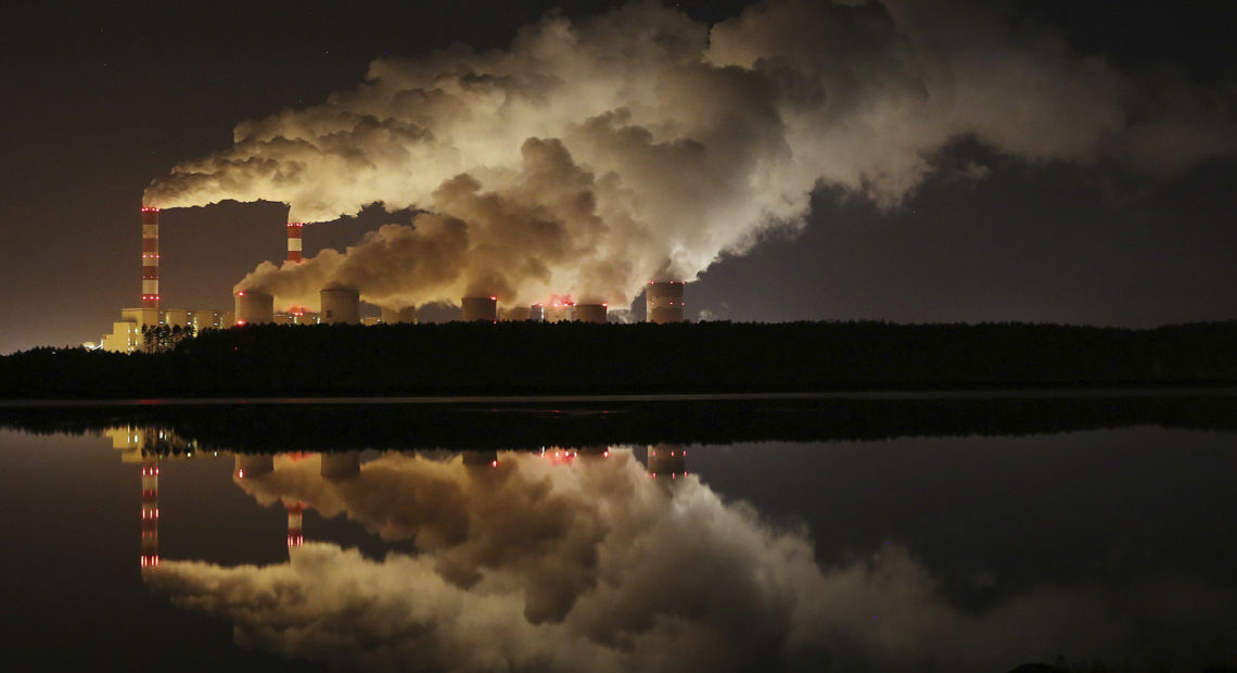 A coal-fired power plant in central Poland. Global greenhouse gas emissions rose in 2018, and the world is on track for potentially catastrophic climate change in the coming decades. Czarek Sokolowski/AP