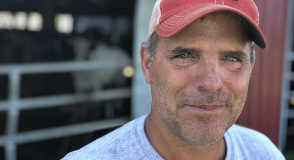 Peter Melnik, a fourth-generation dairy farmer, owns Bar-Way Farm, Inc. in Deerfield, Mass. He has an anaerobic digester on his farm that converts food waste into renewable energy. CREDIT: Allison Aubrey/NPR