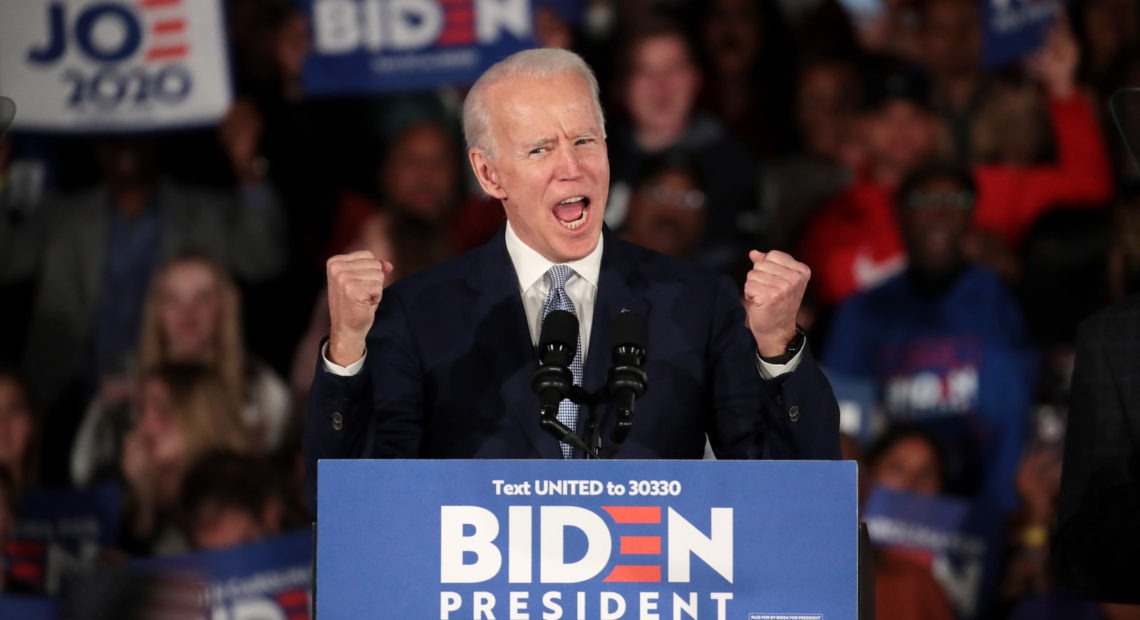 Joe Biden's win was helped by an endorsement from influential congressman U.S. Rep. James Clyburn, whom Biden repeatedly credited in his speech. CREDIT: Scott Olson/Getty Images