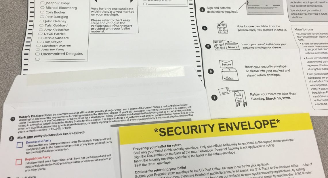 The 2020 Washington presidential primary ballot requires voters to select a party, which is new, and many people don't care for it. CREDIT: Scott Leadingham/NWPB