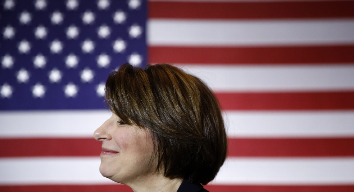 Sen. Amy Klobuchar, D-Minn., at a campaign event in Cedar Rapids, Iowa. She has ended her presidential bid. Patrick Semansky/AP