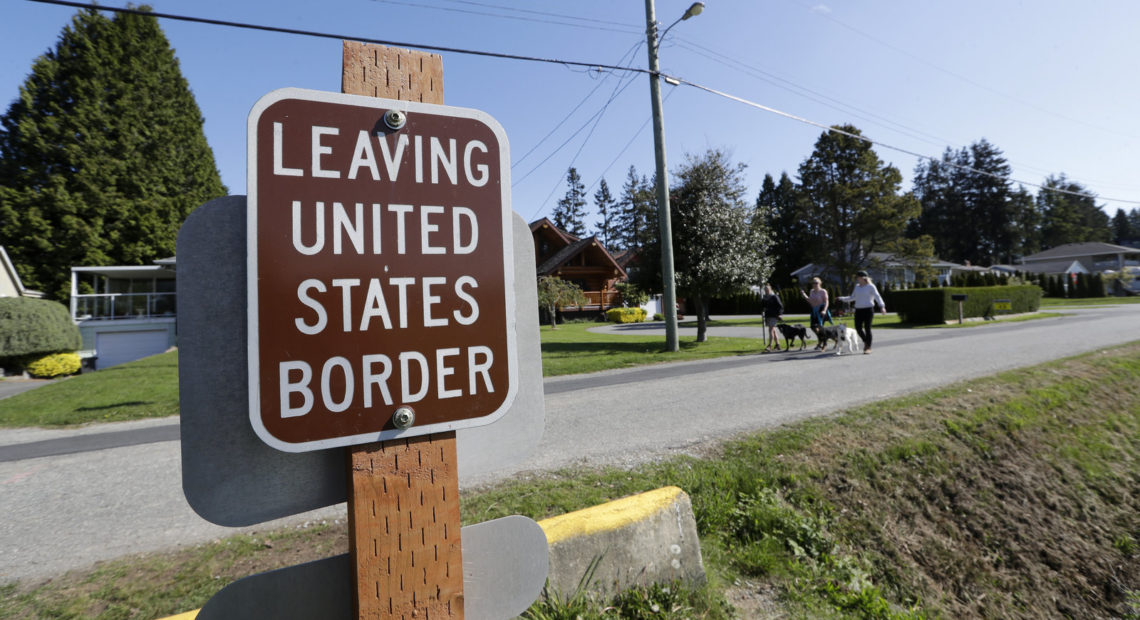 U.S. and Canada border - Washington and British Columbia