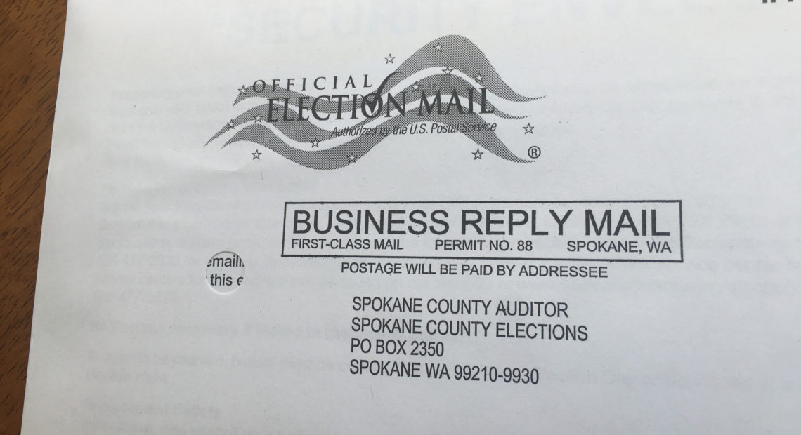 Washington state primary election ballot for the Aug. 4, 2020 all-vote-by-mail election. CREDIT: Scott Leadingham/NWPB