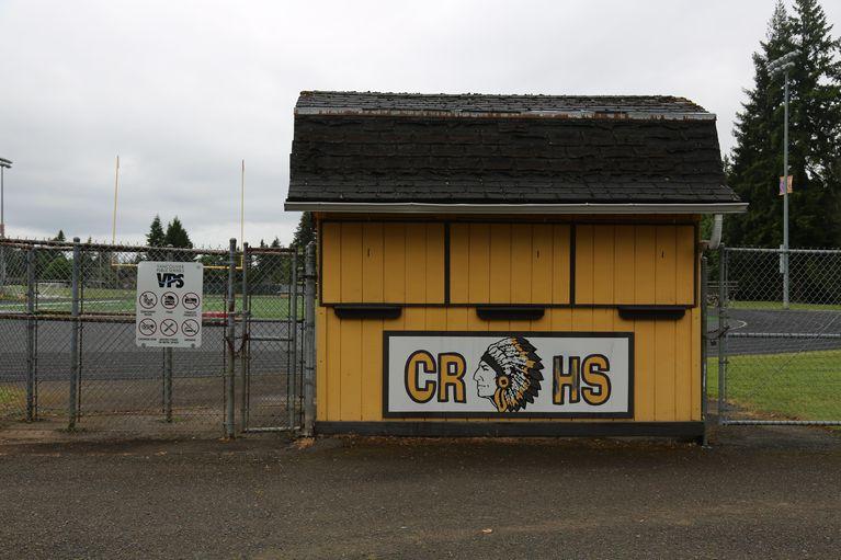 The Chieftains mascot at Columbia River High School in Vancouver, Washington, is on the way out following a unanimous vote of the school board. CREDIT: Molly Solomon/OPB