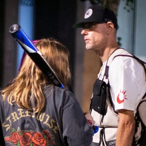 Michael Reinoehl is seen during a protest in front of Mayor Ted Wheeler's residence Friday, Aug. 28, 2020, in Portland. Reinoehl was the prime suspect in the killing of 39-year-old Aaron “Jay” Danielson, who was shot and killed in Portland on Saturday, Aug. 29. CREDIT: Beth Nakamura/The Oregonian via AP