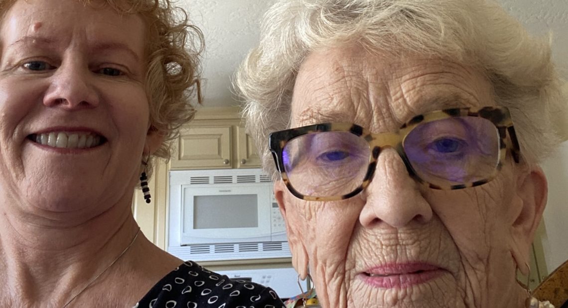 Daughter Nancy Mahoney with her mother, Colleen.