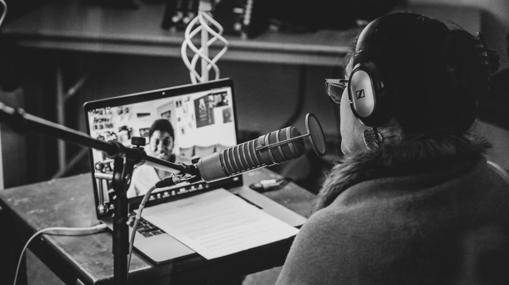 Host Sueann Ramella and guest Stella Williams during the virtual recording of this episode of Traverse Talks.