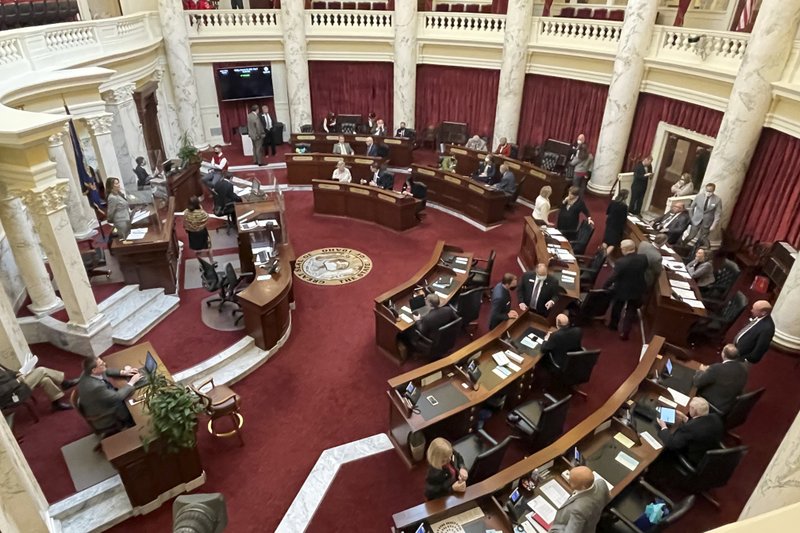 File photo. Idaho Senate gathers in the Statehouse in Boise on January 15, 2021. A Senate panel of lawmakers has approved a constitutional amendment allowing the part-time Idaho Legislature to call itself into a special session. The panel also on Wednesday, Feb. 17, 2021, approved companion legislation that would create the legal process to make that happen. CREDIT: Keith Ridler/AP