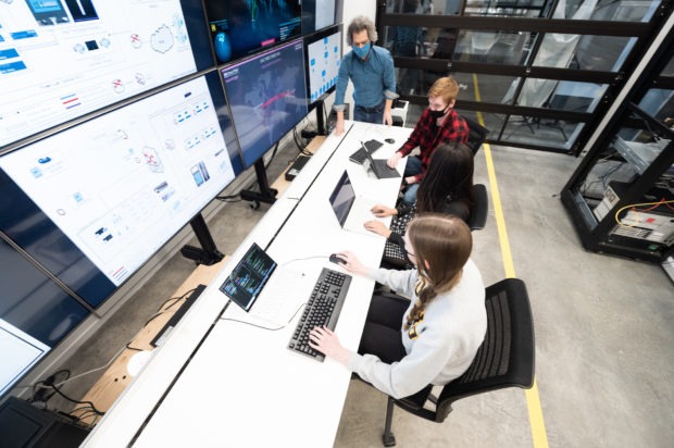 The new Cybersecurity program at the University of Idaho, taught by Terence Soule, top. Courtesy of UIdaho Photo Services