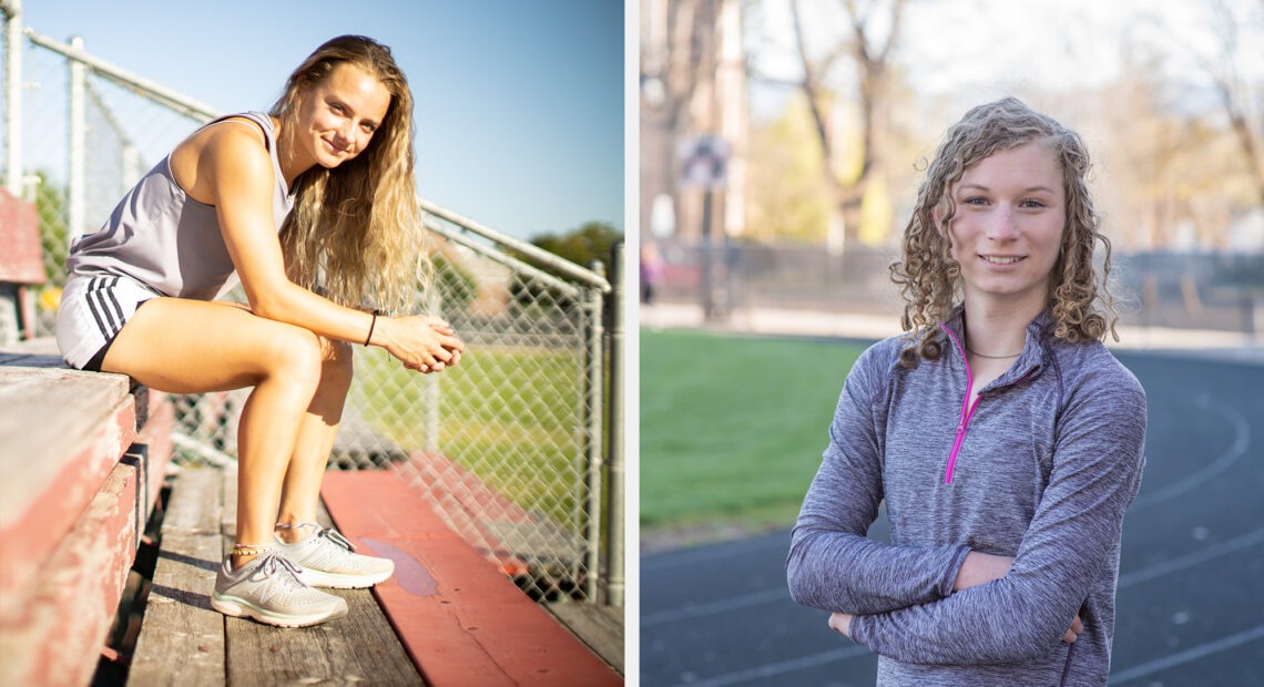 Madison Kenyon (left), who is cisgender, runs track and cross-country at Idaho State University. She supports Idaho's transgender sports ban. Lindsay Hecox (right) is transgender and hopes to make the women's track and cross-country teams at Boise State University. Alliance Defending Freedom; Joshua Roper/American Civil Liberties Union