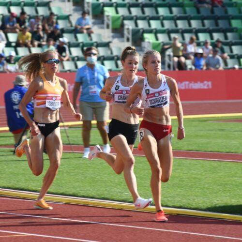 The women's 5000 meters went off under the hot sun at Hayward Field in Eugene Monday during the U.S. Olympic Track and Field Team Trials.