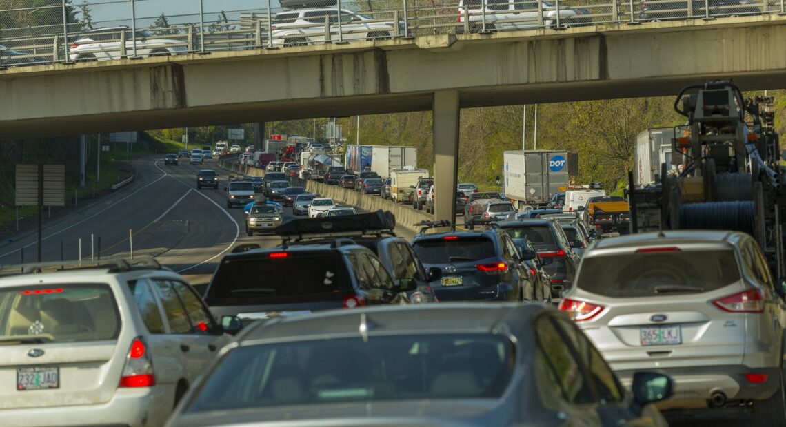 Traffic on Oregon and Washington highways is nearly back to pre-pandemic volumes.