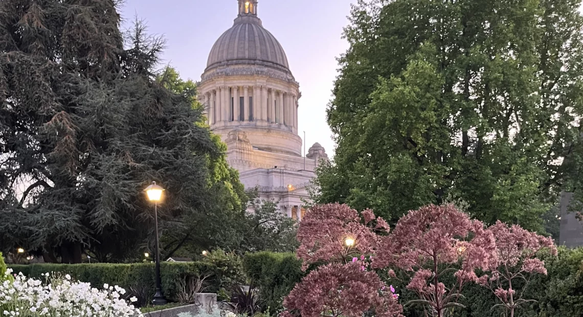 The flowers in the Washington State Capitol's sunken garden will be back in bloom by the time the 2023 Washington legislative session wraps up in April. The session starts Monday, January 9