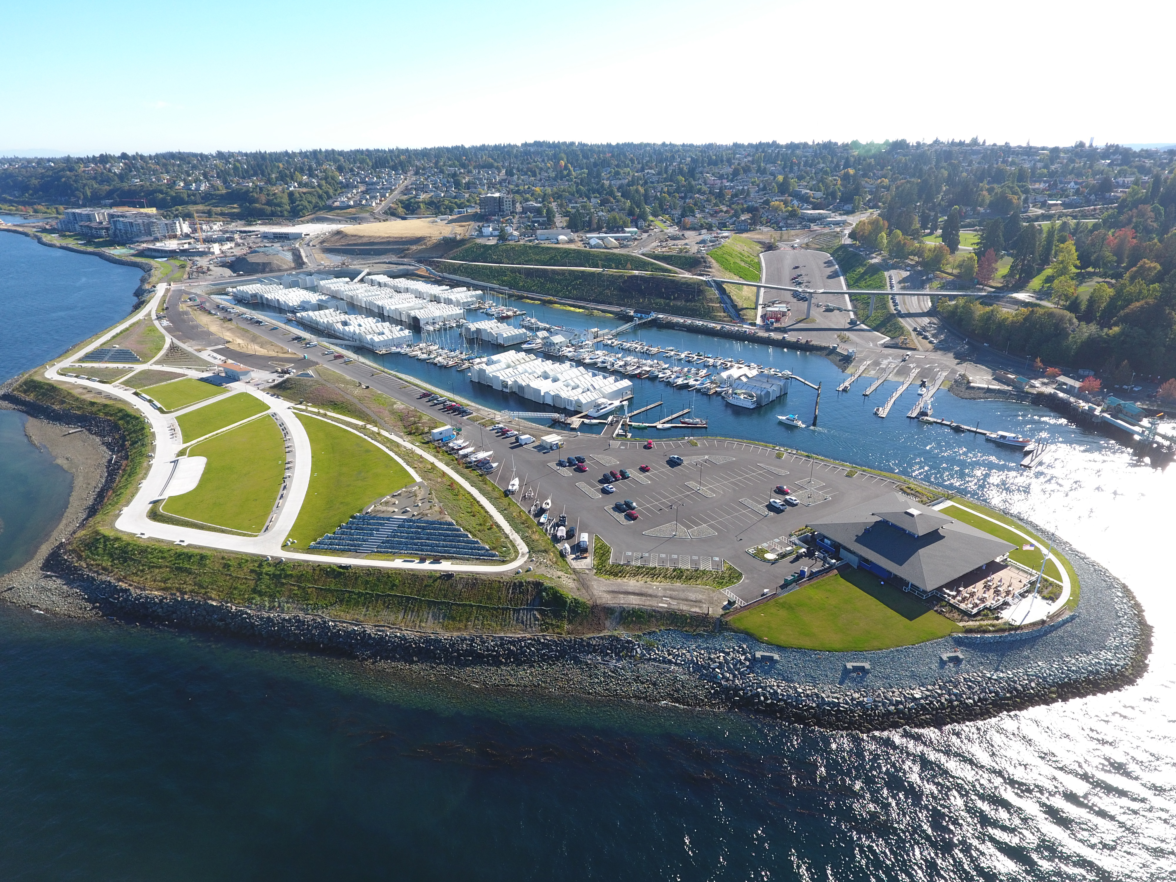 A drone shot of Dune Peninsula now, photo courtesy of Metro Parks Tacoma.