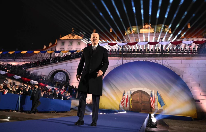 President Biden delivers a speech at the Royal Castle in Warsaw, Poland a day after his secret visit to Ukraine. Biden promised further U.S. support for Ukraine as it continues fighting Russia's invasion