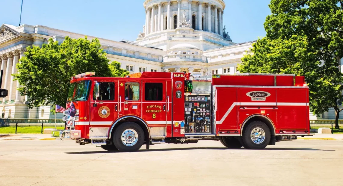 Portland Fire & Rescue would be the second department nationally to take delivery of an electric fire engine built by Pierce Manufacturing. This is the first one in service with the Madison Fire Department in Wisconsin