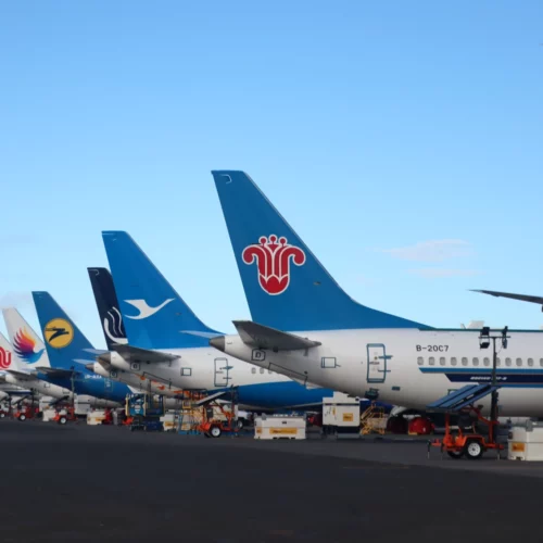 Boeing continues to store large numbers of undelivered 737 MAX jets at Grant County International Airport in Moses Lake.