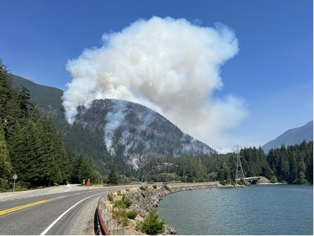 Sourdough wildfire in Whatcom County.