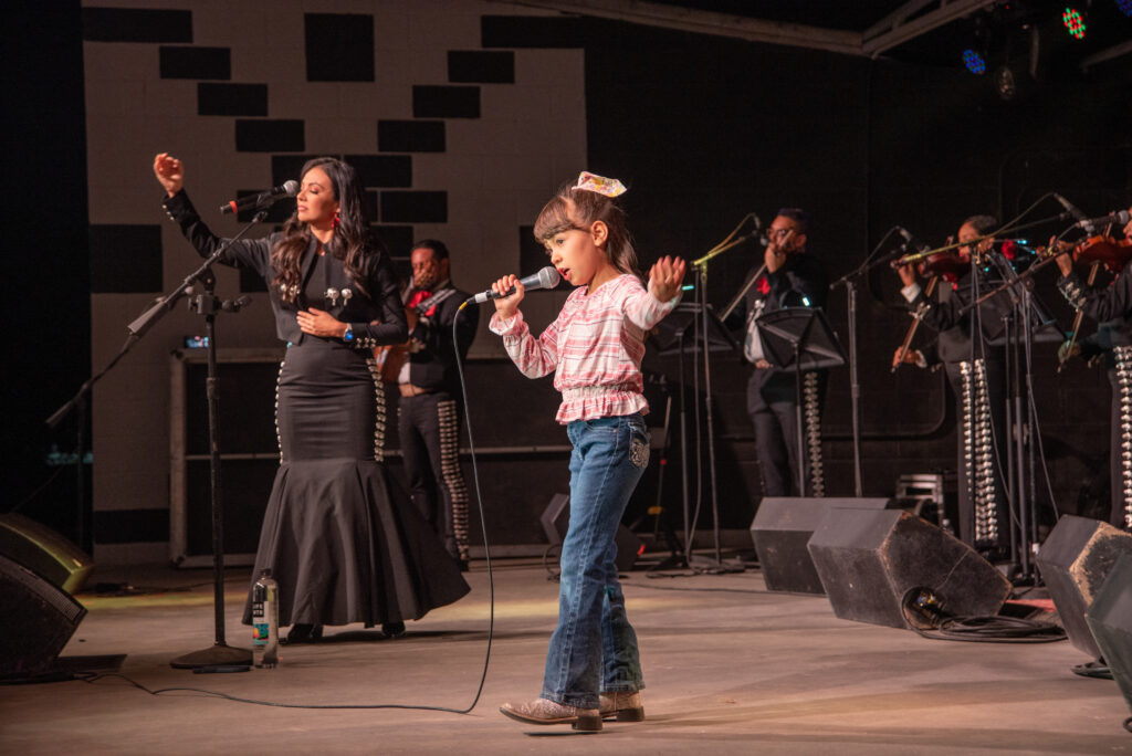 Lupita Infante, Mariachi singer, performes at the Grant County Fairground in Moses Lake, WA.