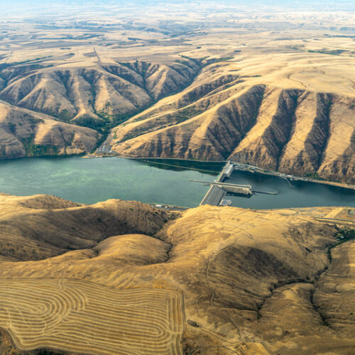 Lower Granite Dam on the Snake River. (Credit: EcoFlight)