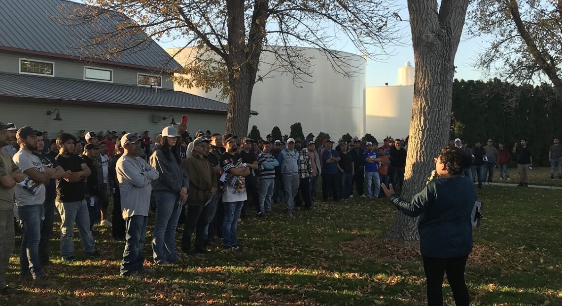 Overtime rally in Quincy, WA.