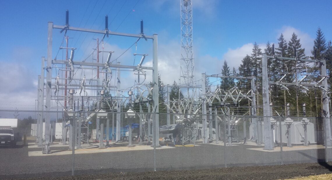 The substation impacted by today's power outage in Pierce County. (Courtesy: Tacoma Power Staff)