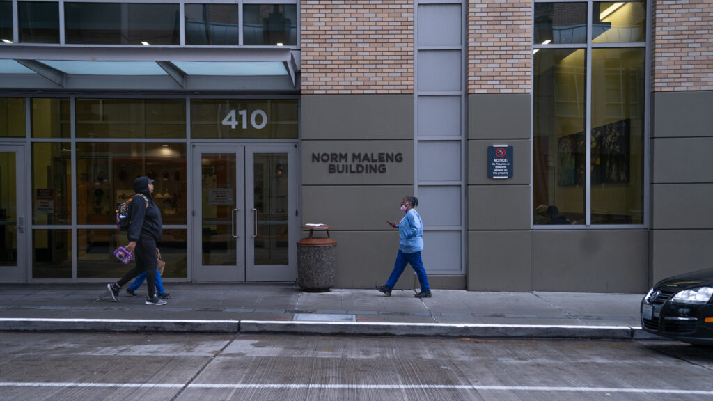 University of Washington’s long COVID clinic, located at the Norm Maleng Building at Harborview Medical Center. (Credit: Tela Moss / NWPB.)