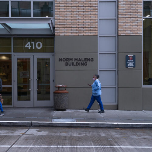 University of Washington’s long COVID clinic, located at the Norm Maleng Building at Harborview Medical Center. (Credit: Tela Moss / NWPB)