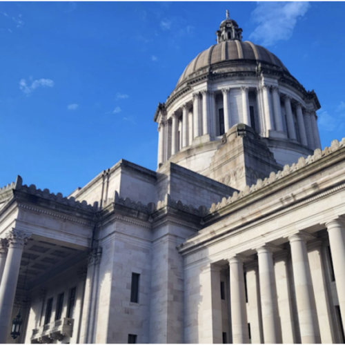 The Washington Legislative building on Jan. 19, 2024. (Credit: Jeanie Lindsay / NW News Network)