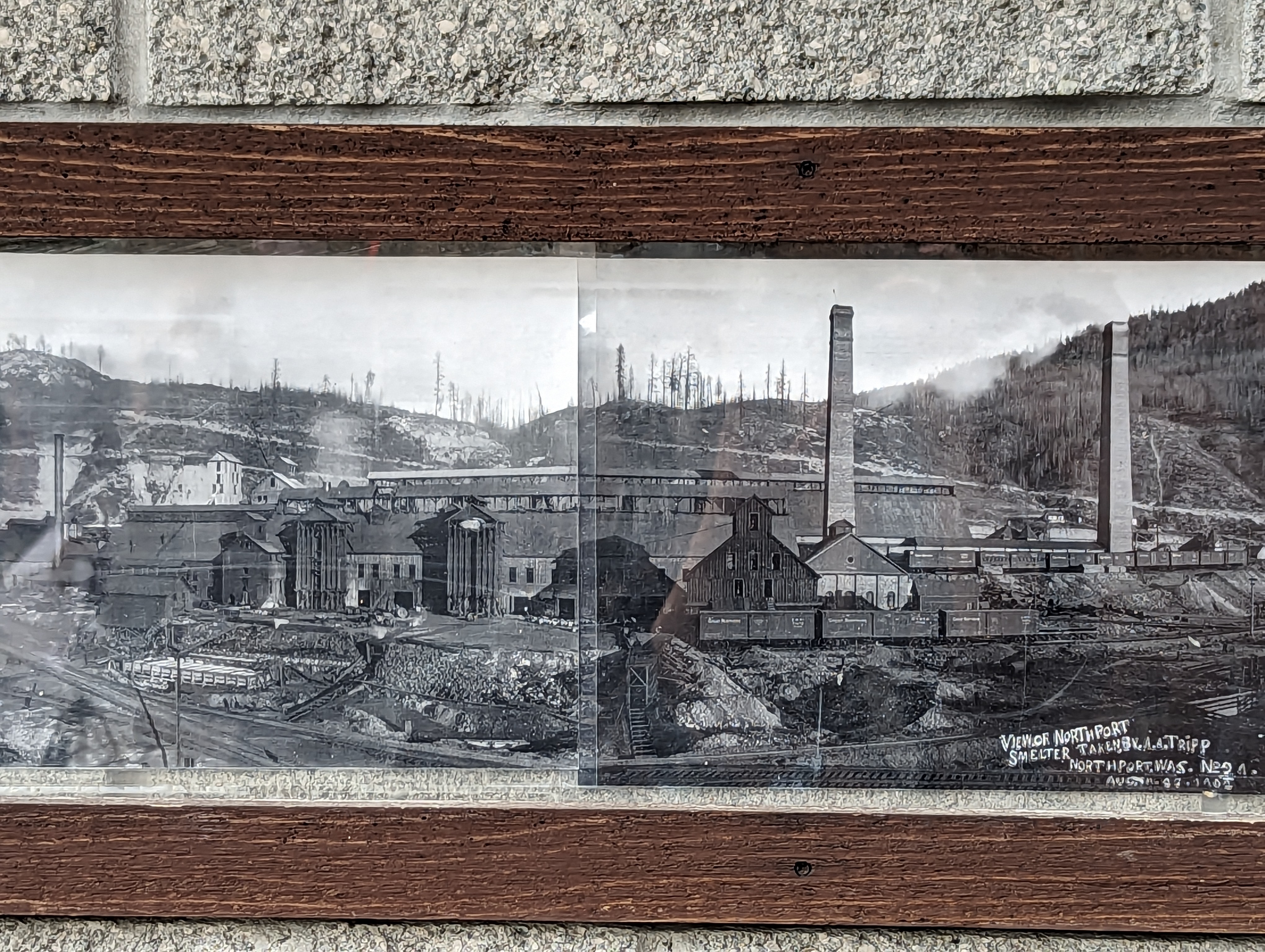 Historical images of the Le Roi Smelter, that is no longer in operation.