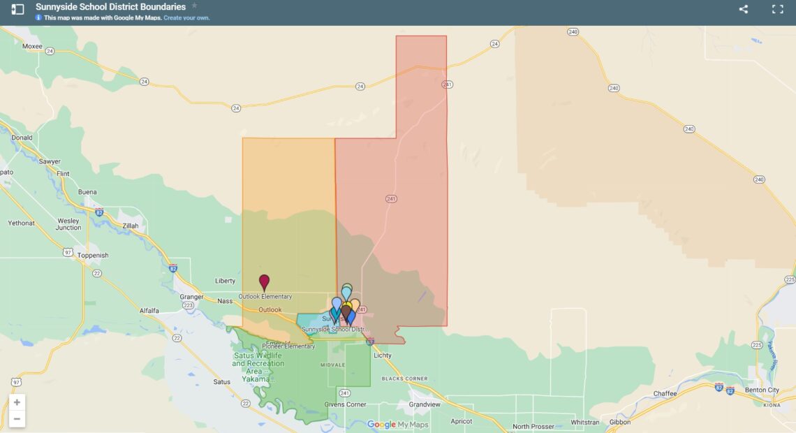 Sunnyside School District boundaries (Credit: Image taken from the District's website).