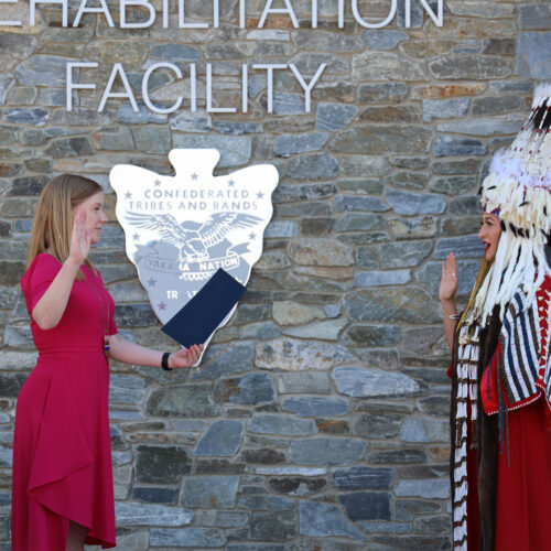 United States Attorney Vanessa R. Waldref administered the oath of office to Assistant United States Attorney Bree R. Black Horse. (Courtesy of U.S. Attorney’s Office, Eastern District of Washington)