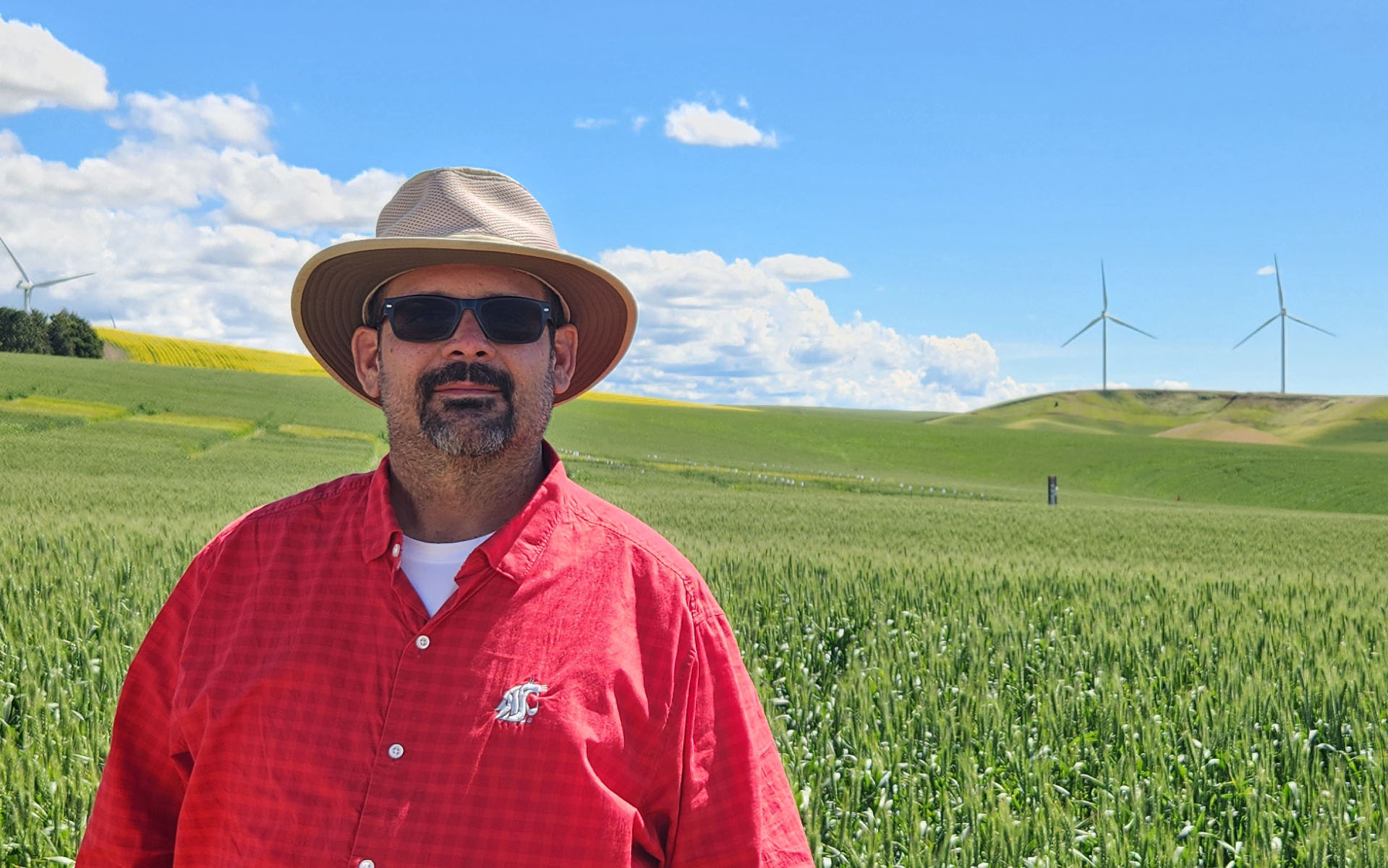 Mike Pumphrey, of Washington State University, in southeast Washington on on June 18, 2024.