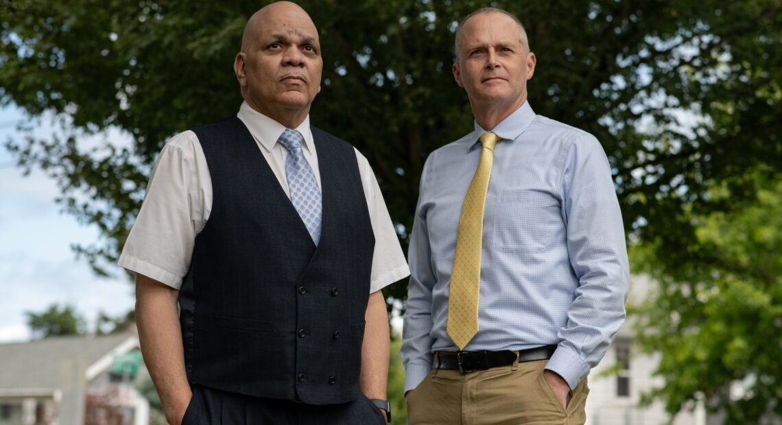 Cortez Hopkins and Doug Galuszka, who reported deteriorating conditions at a building on the Veterans Affairs campus in Seattle, allege they faced whistleblower retaliation in response to their complaints. (Caroline Walker Evans for Cascade PBS)