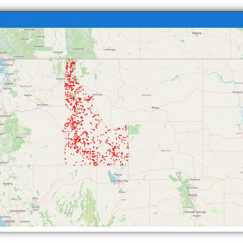 Boise State University's interactive wildfires visualization map.