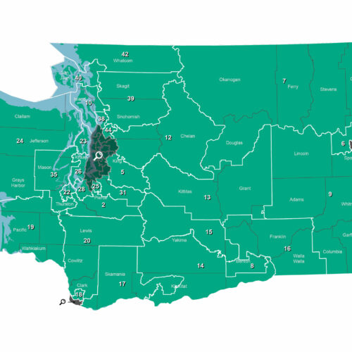 Washington State Legislative Districts Map. (Credit: Washington Secretary of State website)